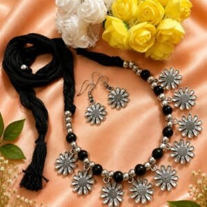 Silver beads Fancy jewellery set