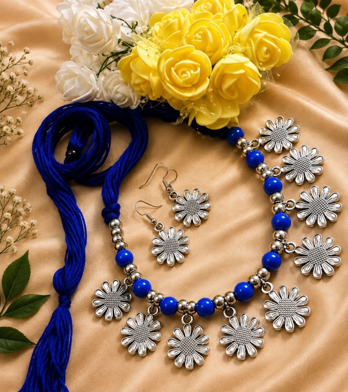 Silver beads set