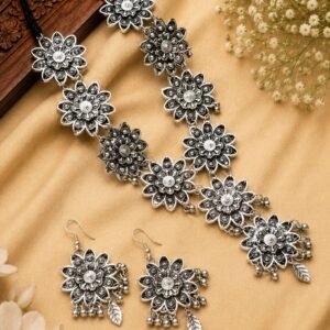 Silver long oxidise set