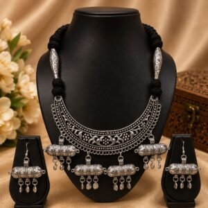 Silver oxidise hasuli jewellery